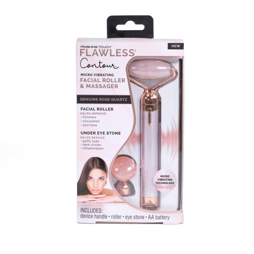 Flawless Contour Micro Vibrating Facial Roller & Massager Rose Gold - hashtagPoint